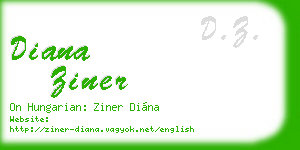 diana ziner business card